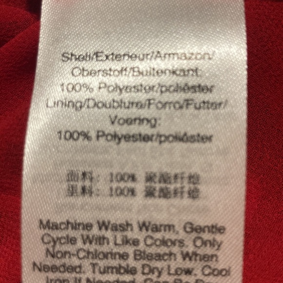 DKNY Red Animal Print Knee Length - Picture 5 of 9